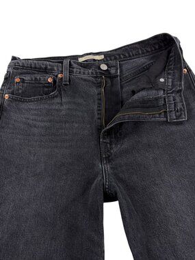 Levi's Premium Ribcage Bell Big E Jeans Womens 31 x 31 Super High Rise Black